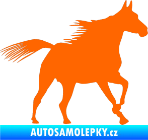 Samolepka Kůň 010 pravá Fluorescentní oranžová