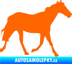 Samolepka Kůň 012 pravá Fluorescentní oranžová