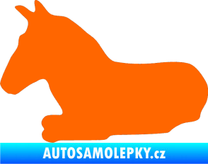 Samolepka Kůň 017 levá ležící Fluorescentní oranžová