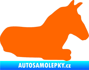 Samolepka Kůň 017 pravá ležící Fluorescentní oranžová
