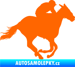 Samolepka Kůň 035 pravá Fluorescentní oranžová
