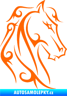 Samolepka Kůň 036 pravá Fluorescentní oranžová
