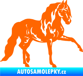 Samolepka Kůň 039 pravá Fluorescentní oranžová