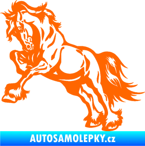 Samolepka Kůň 055 levá Fluorescentní oranžová