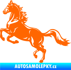 Samolepka Kůň 057 levá na zadních Fluorescentní oranžová