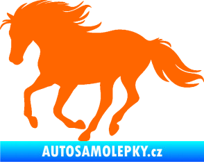 Samolepka Kůň 071 levá běžící Fluorescentní oranžová