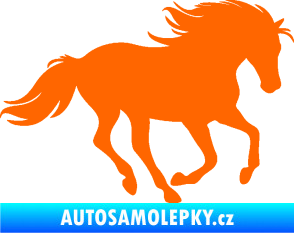 Samolepka Kůň 071 pravá běžící Fluorescentní oranžová