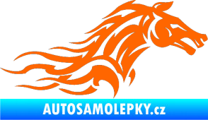 Samolepka Kůň 078 pravá Fluorescentní oranžová