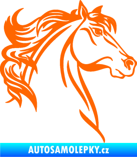 Samolepka Kůň 100 pravá Fluorescentní oranžová