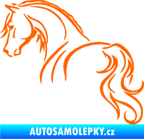 Samolepka Kůň 104 levá Fluorescentní oranžová