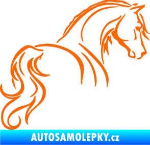 Samolepka Kůň 104 pravá Fluorescentní oranžová