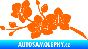Samolepka Květina dekor 008 levá orchidej Fluorescentní oranžová