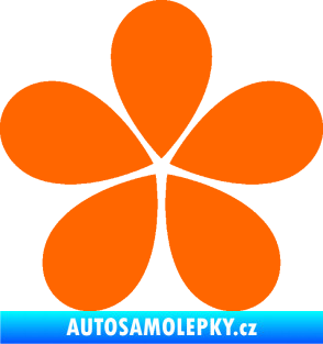 Samolepka Květina dekor 031 Fluorescentní oranžová