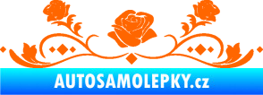 Samolepka Květina dekor 039 růžičky Fluorescentní oranžová