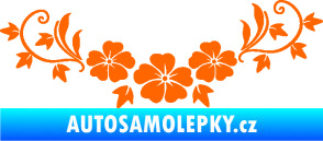 Samolepka Květina dekor 045 pravá ibišky Fluorescentní oranžová