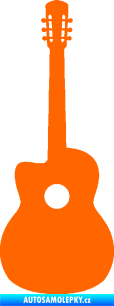 Samolepka Kytara akustická Fluorescentní oranžová
