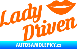 Samolepka Lady driven 002 nápis Fluorescentní oranžová