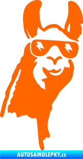 Samolepka Lama 003 pravá Fluorescentní oranžová
