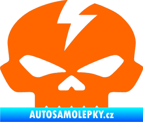 Samolepka Lebka 001 levá Fluorescentní oranžová