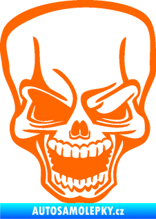 Samolepka Lebka 034 pravá Fluorescentní oranžová