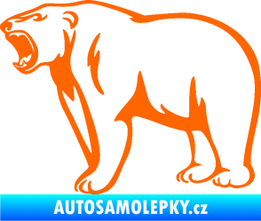 Samolepka Lední medvěd 003 levá Fluorescentní oranžová