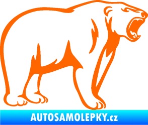 Samolepka Lední medvěd 003 pravá Fluorescentní oranžová