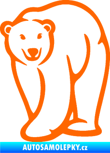 Samolepka Lední medvěd 004 levá Fluorescentní oranžová
