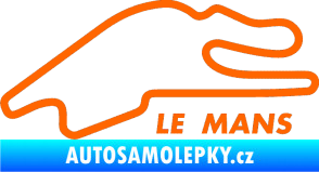 Samolepka Okruh Le Mans Fluorescentní oranžová