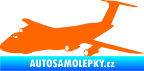 Samolepka Letadlo 008 levá Fluorescentní oranžová