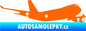 Samolepka Letadlo 012 pravá Fluorescentní oranžová