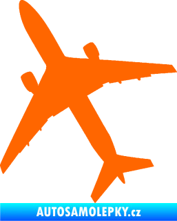 Samolepka Letadlo 018 levá Fluorescentní oranžová