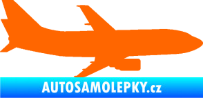 Samolepka Letadlo 019 pravá Boeing 737 Fluorescentní oranžová