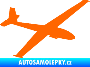 Samolepka Letadlo 025 pravá kluzák Fluorescentní oranžová