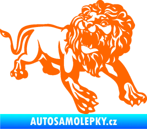 Samolepka Lev 006 pravá Fluorescentní oranžová