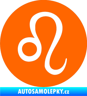 Samolepka Lev zvěrokruh 001 - horoskop Fluorescentní oranžová