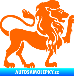Samolepka Lev zvěrokruh 005 pravá Fluorescentní oranžová