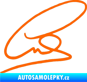 Samolepka Levis Hamilton podpis Fluorescentní oranžová