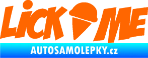 Samolepka Lick me nápis Fluorescentní oranžová