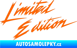 Samolepka Limited edition 001 Fluorescentní oranžová