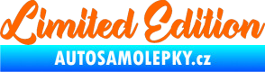 Samolepka Limited edition 006 Fluorescentní oranžová