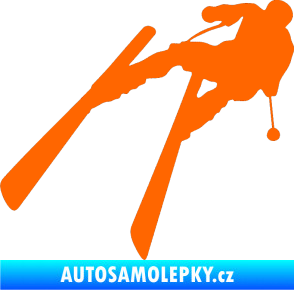 Samolepka Lyžař 007 levá Fluorescentní oranžová
