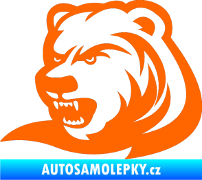 Samolepka Medvěd 001 levá Fluorescentní oranžová