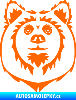 Samolepka Medvěd 004 Fluorescentní oranžová
