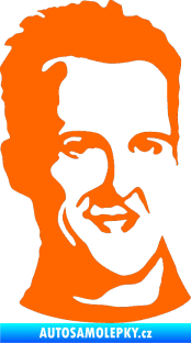 Samolepka Silueta Michael Schumacher pravá Fluorescentní oranžová
