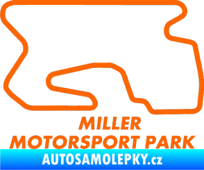 Samolepka Okruh Miller Motorsport Park outer Fluorescentní oranžová