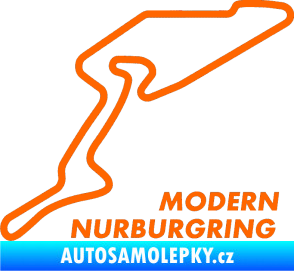 Samolepka Okruh Modern Nurburgring Fluorescentní oranžová