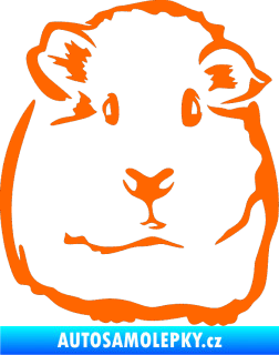 Samolepka Morče 001 pravá Fluorescentní oranžová