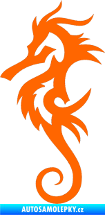Samolepka Mořský koník 001 levá Fluorescentní oranžová