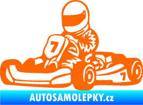 Samolepka Motokára 002 levá Fluorescentní oranžová