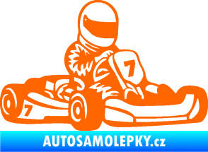 Samolepka Motokára 002 pravá Fluorescentní oranžová